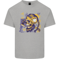 Viking Symbols Skull Mens Cotton T-Shirt Tee Top Sports Grey