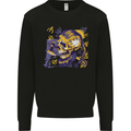 Viking Symbols Skull Mens Sweatshirt Jumper Black
