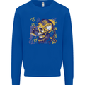 Viking Symbols Skull Mens Sweatshirt Jumper Royal Blue