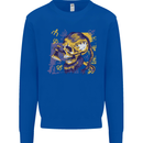 Viking Symbols Skull Mens Sweatshirt Jumper Royal Blue