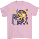 Viking Symbols Skull Mens T-Shirt 100% Cotton Light Pink