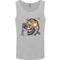 Viking Symbols Skull Mens Vest Tank Top Sports Grey