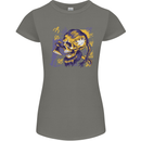Viking Symbols Skull Womens Petite Cut T-Shirt Charcoal