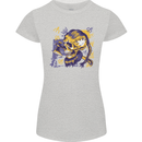 Viking Symbols Skull Womens Petite Cut T-Shirt Sports Grey