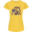 Viking Symbols Skull Womens Petite Cut T-Shirt Yellow