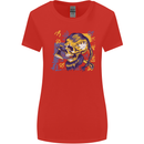 Viking Symbols Skull Womens Wider Cut T-Shirt Red