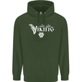 Viking Thor Odin Valhalla Norse Mythology Childrens Kids Hoodie Forest Green
