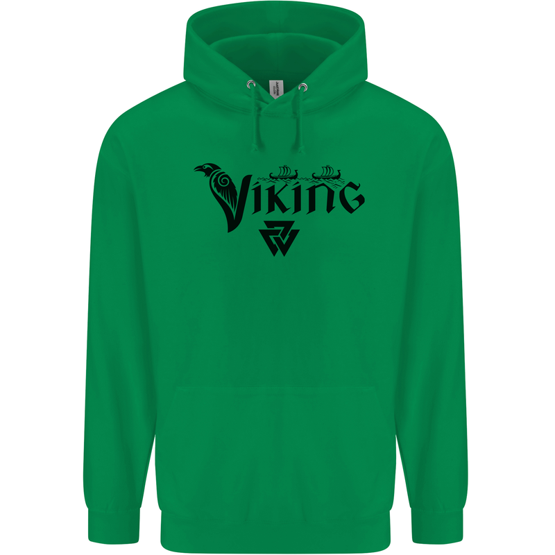 Viking Thor Odin Valhalla Norse Mythology Childrens Kids Hoodie Irish Green