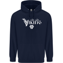 Viking Thor Odin Valhalla Norse Mythology Childrens Kids Hoodie Navy Blue