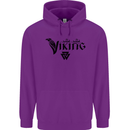 Viking Thor Odin Valhalla Norse Mythology Childrens Kids Hoodie Purple
