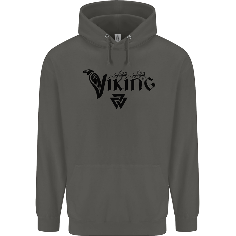 Viking Thor Odin Valhalla Norse Mythology Childrens Kids Hoodie Storm Grey