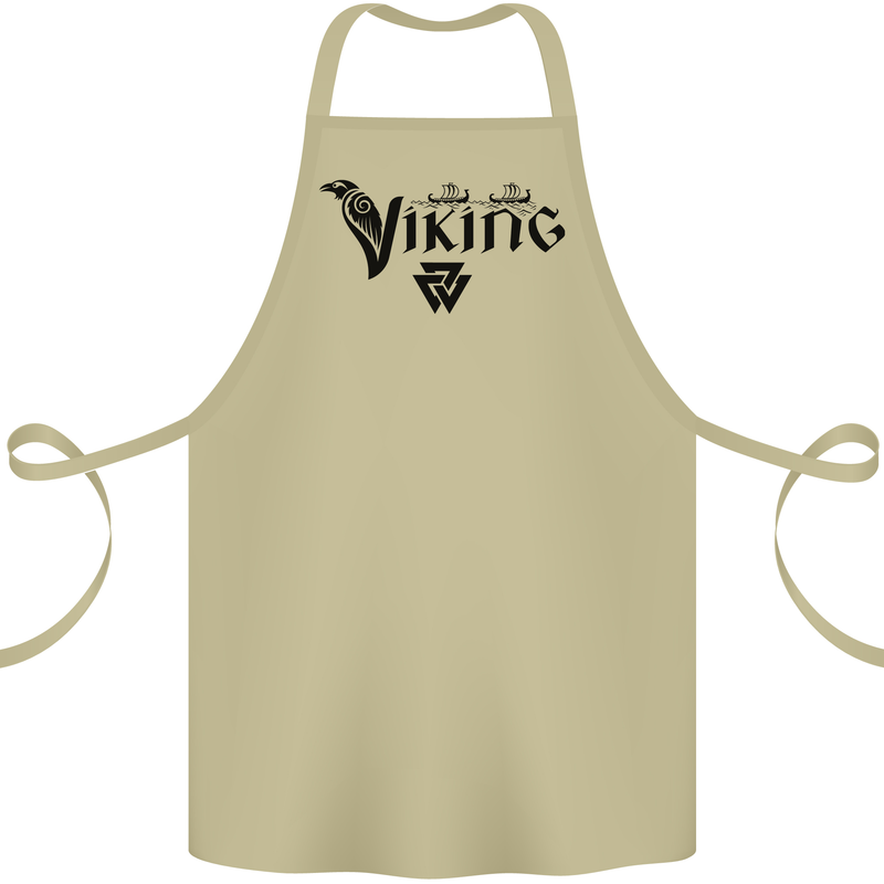 Viking Thor Odin Valhalla Norse Mythology Cotton Apron 100% Organic Khaki
