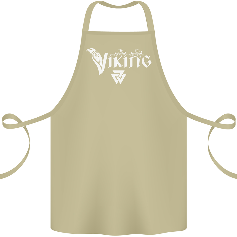 Viking Thor Odin Valhalla Norse Mythology Cotton Apron 100% Organic Khaki