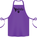 Viking Thor Odin Valhalla Norse Mythology Cotton Apron 100% Organic Purple