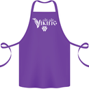 Viking Thor Odin Valhalla Norse Mythology Cotton Apron 100% Organic Purple