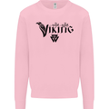 Viking Thor Odin Valhalla Norse Mythology Kids Sweatshirt Jumper Light Pink