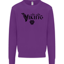 Viking Thor Odin Valhalla Norse Mythology Kids Sweatshirt Jumper Purple