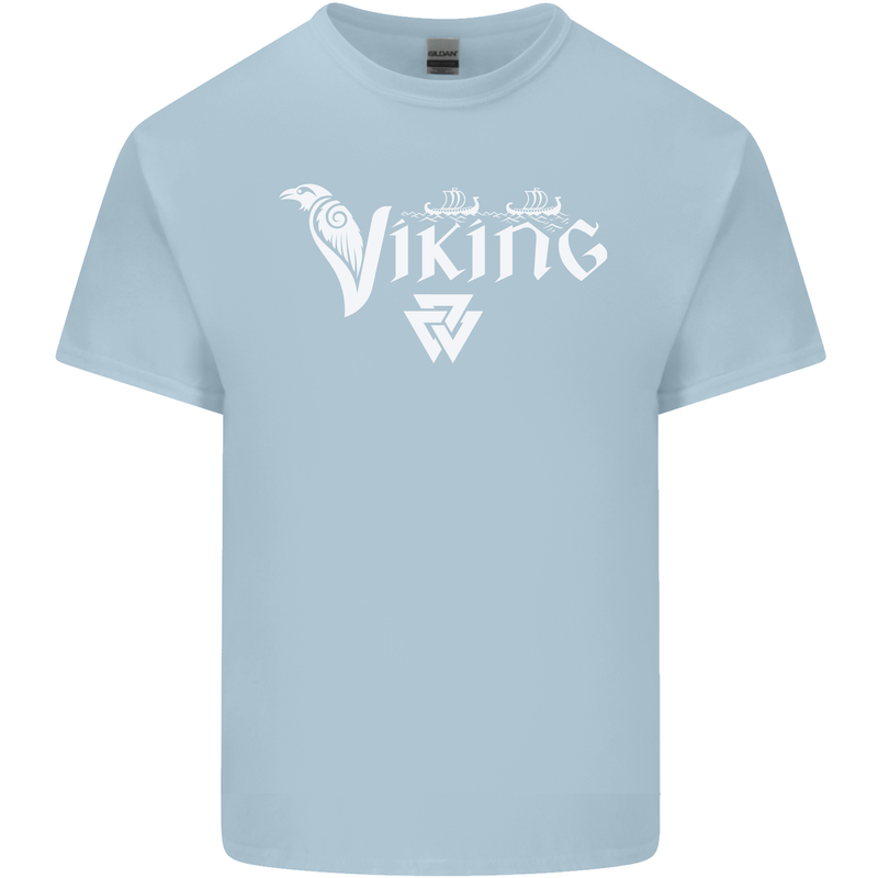 Viking Thor Odin Valhalla Norse Mythology Kids T-Shirt Childrens Light Blue