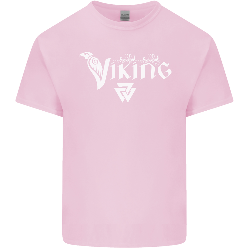 Viking Thor Odin Valhalla Norse Mythology Kids T-Shirt Childrens Light Pink