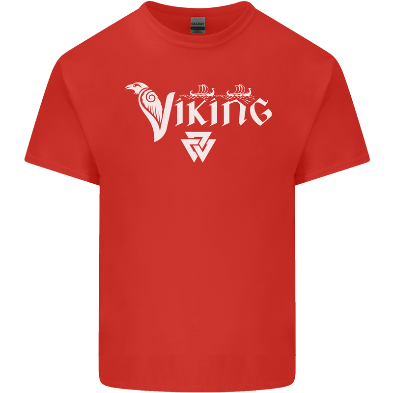 Viking Thor Odin Valhalla Norse Mythology Kids T-Shirt Childrens Red