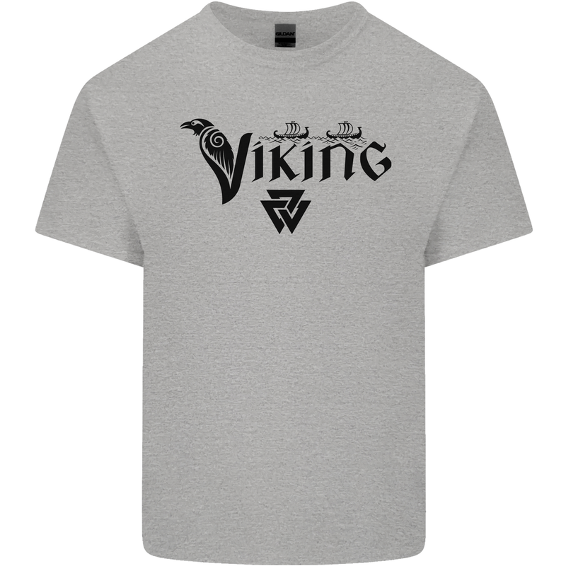 Viking Thor Odin Valhalla Norse Mythology Kids T-Shirt Childrens Sports Grey