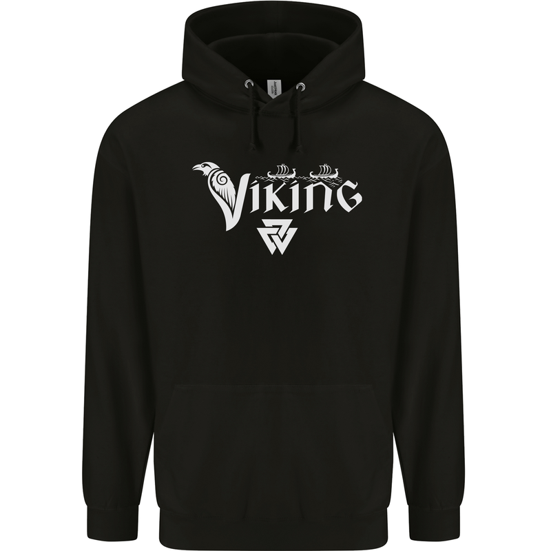 Viking Thor Odin Valhalla Norse Mythology Mens 80% Cotton Hoodie Black
