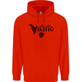Viking Thor Odin Valhalla Norse Mythology Mens 80% Cotton Hoodie Bright Red