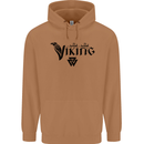 Viking Thor Odin Valhalla Norse Mythology Mens 80% Cotton Hoodie Caramel Latte