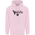 Viking Thor Odin Valhalla Norse Mythology Mens 80% Cotton Hoodie Light Pink