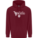 Viking Thor Odin Valhalla Norse Mythology Mens 80% Cotton Hoodie Maroon