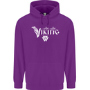Viking Thor Odin Valhalla Norse Mythology Mens 80% Cotton Hoodie Purple