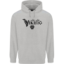 Viking Thor Odin Valhalla Norse Mythology Mens 80% Cotton Hoodie Sports Grey