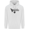 Viking Thor Odin Valhalla Norse Mythology Mens 80% Cotton Hoodie White