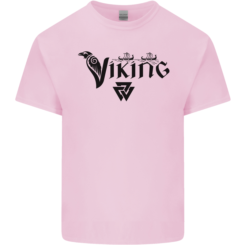 Viking Thor Odin Valhalla Norse Mythology Mens Cotton T-Shirt Tee Top Light Pink