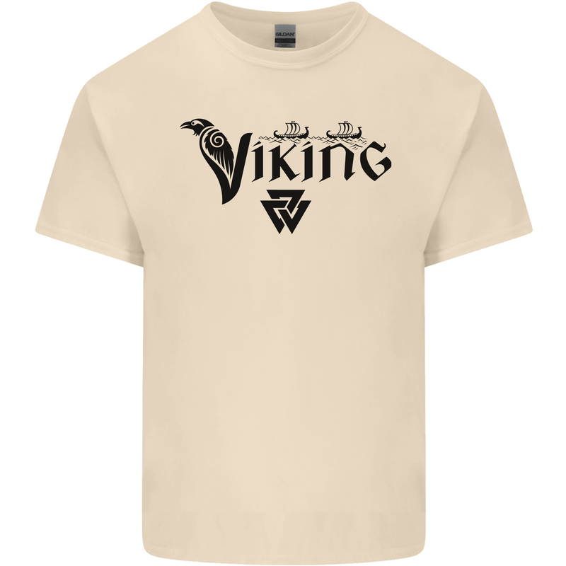 Viking Thor Odin Valhalla Norse Mythology Mens Cotton T-Shirt Tee Top Natural