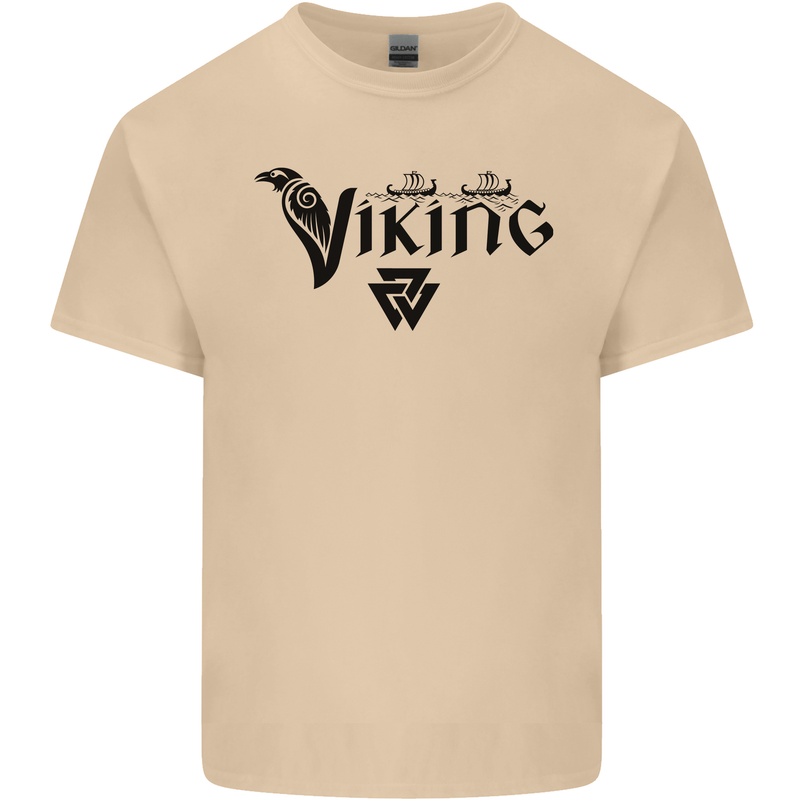 Viking Thor Odin Valhalla Norse Mythology Mens Cotton T-Shirt Tee Top Sand