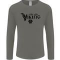 Viking Thor Odin Valhalla Norse Mythology Mens Long Sleeve T-Shirt Charcoal