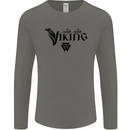 Viking Thor Odin Valhalla Norse Mythology Mens Long Sleeve T-Shirt Charcoal