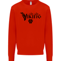 Viking Thor Odin Valhalla Norse Mythology Mens Sweatshirt Jumper Bright Red
