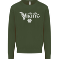 Viking Thor Odin Valhalla Norse Mythology Mens Sweatshirt Jumper Forest Green