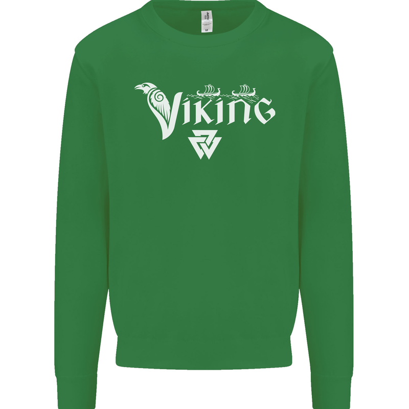 Viking Thor Odin Valhalla Norse Mythology Mens Sweatshirt Jumper Irish Green