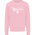 Viking Thor Odin Valhalla Norse Mythology Mens Sweatshirt Jumper Light Pink