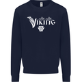 Viking Thor Odin Valhalla Norse Mythology Mens Sweatshirt Jumper Navy Blue