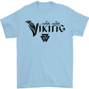 Viking Thor Odin Valhalla Norse Mythology Mens T-Shirt Cotton Gildan Light Blue