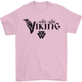 Viking Thor Odin Valhalla Norse Mythology Mens T-Shirt Cotton Gildan Light Pink