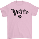 Viking Thor Odin Valhalla Norse Mythology Mens T-Shirt Cotton Gildan Light Pink