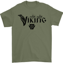 Viking Thor Odin Valhalla Norse Mythology Mens T-Shirt Cotton Gildan Military Green