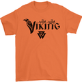 Viking Thor Odin Valhalla Norse Mythology Mens T-Shirt Cotton Gildan Orange