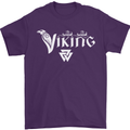 Viking Thor Odin Valhalla Norse Mythology Mens T-Shirt Cotton Gildan Purple