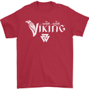 Viking Thor Odin Valhalla Norse Mythology Mens T-Shirt Cotton Gildan Red